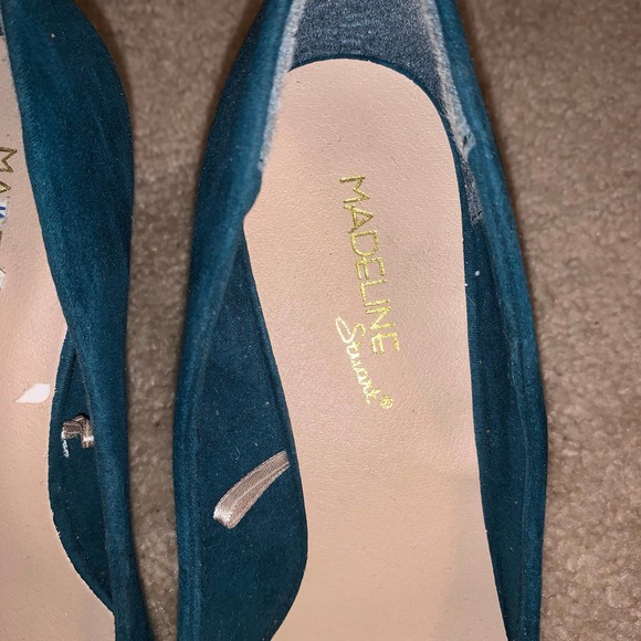 Madeline Stuart Green Suede Wedges - Picture 2 of 5